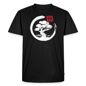 Aesthetic Japanese Bonsai Japan Art Japanese - Men's Premium Organic T-Shirt - black - Front - Nico (187cm)