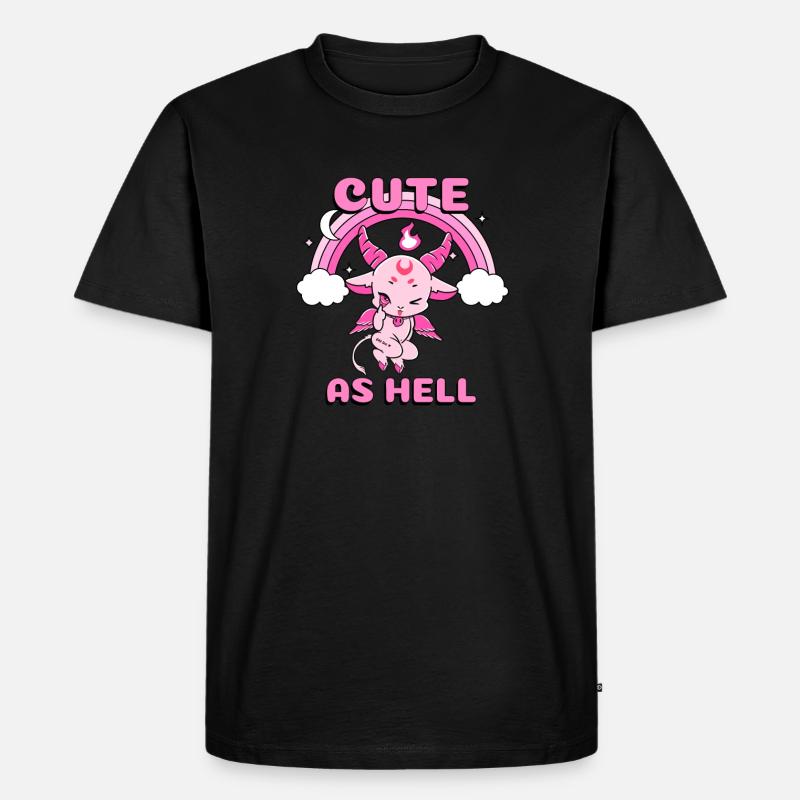CUTE AS HELL Baphomet - Männer Premium Bio T-Shirt - Schwarz