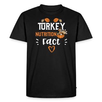 Fait sur la nutrition de la dinde - T-shirt Premium bio Homme - noir - Devant - Nico (187cm)