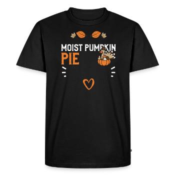 Moist Pumpkin Pie - Thanksgiving - Men's Premium Organic T-Shirt - black - Front - Nico (187cm)