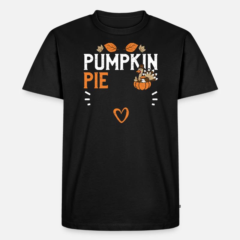 Pumpkin Pie - Thanksgiving - Männer Premium Bio T-Shirt - Schwarz