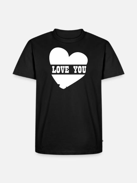 LOVE YOU - Men's Premium Organic T-Shirt - black