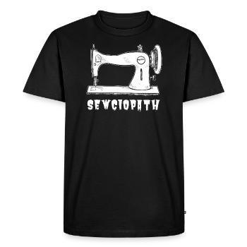 Conception de machine à coudre amusante – Sewciopath - T-shirt Premium bio Homme - noir - Devant - Nico (187cm)