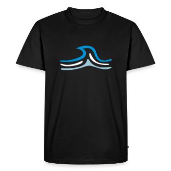 eau vague plage maritime cadeau marin - T-shirt Premium bio Homme - noir - Devant - Nico (187cm)