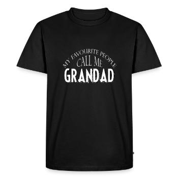 GRANDAD - Men's Premium Organic T-Shirt - black - Front - Nico (187cm)