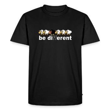 Soyez différent - T-shirt Premium bio Homme - noir - Devant - Nico (187cm)