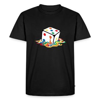 Melting game cube - Men's Premium Organic T-Shirt - black - Front - Nico (187cm)