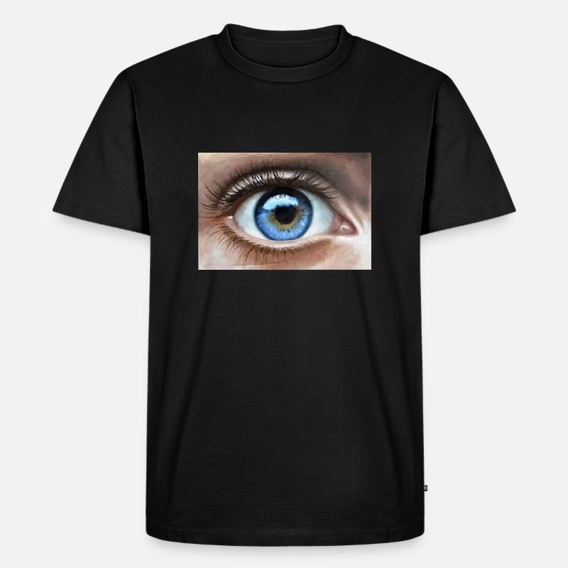 eye - Männer Premium Bio T-Shirt - Schwarz