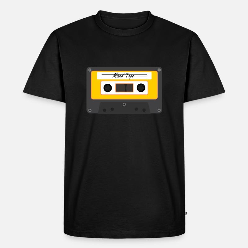 Alte Kassette - Männer Premium Bio T-Shirt - Schwarz