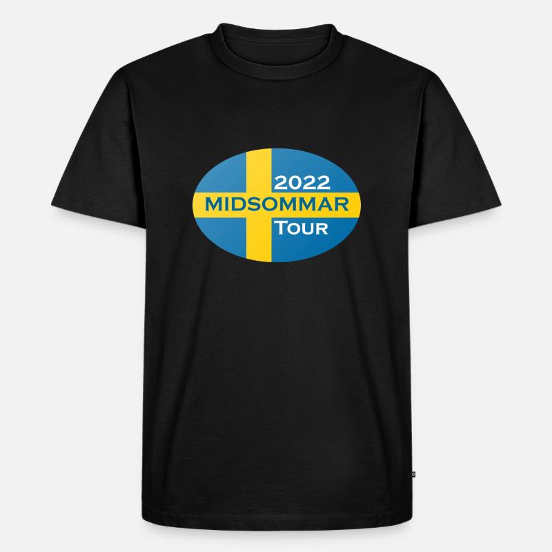 midsommar oval - Männer Premium Bio T-Shirt - Schwarz
