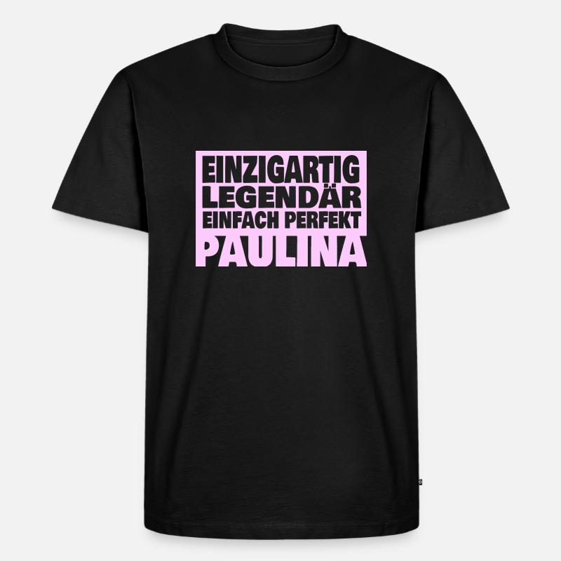 Paulina - Männer Premium Bio T-Shirt - Schwarz