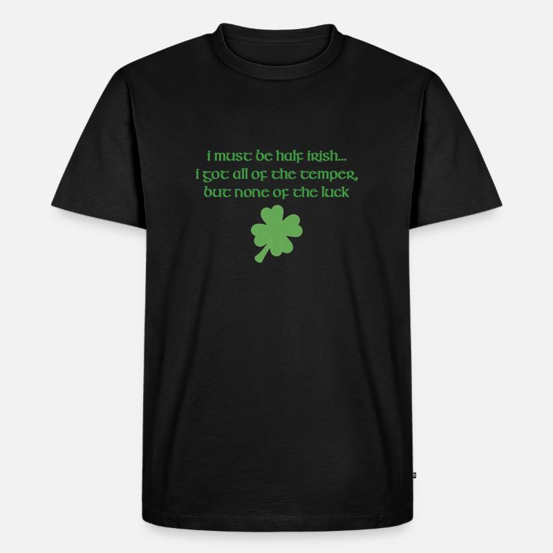 Irisch - Männer Premium Bio T-Shirt - Schwarz