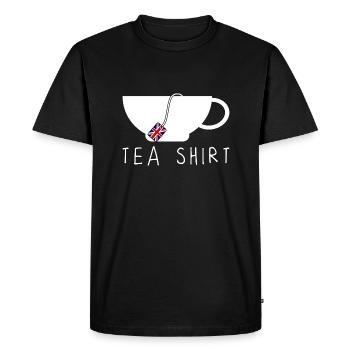 Chemise à thé britannique - T-shirt Premium bio Homme - noir - Devant - Nico (187cm)