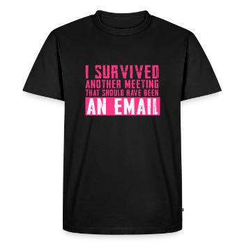 Funny saying for office, office, job & work - Men's Premium Organic T-Shirt - black - Front - Nico (187cm)