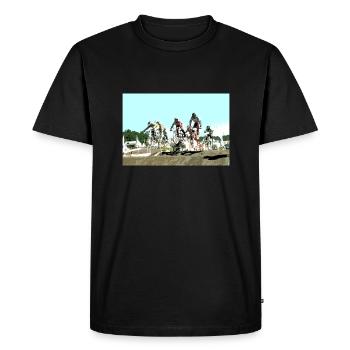BMX - Men's Premium Organic T-Shirt - black - Front - Nico (187cm)
