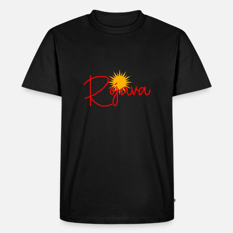 Rojava Sun Biji Kurdistan - Men's Premium Organic T-Shirt - black