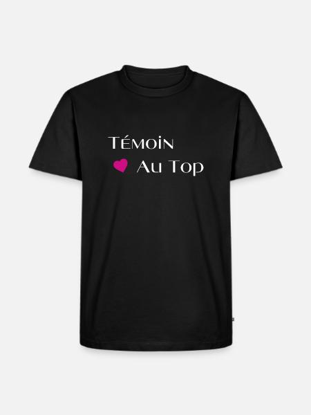 Témoin au top - T-shirt Premium bio Homme - noir