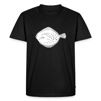 Brillance des poissons plats - T-shirt Premium bio Homme - noir - Devant - Nico (187cm)