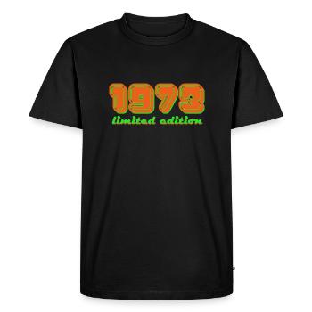 1973 - édition limitée - T-shirt Premium bio Homme - noir - Devant - Nico (187cm)