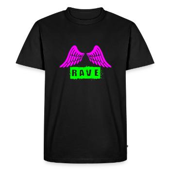 Rave - T-shirt Premium bio Homme - noir - Devant - Nico (187cm)