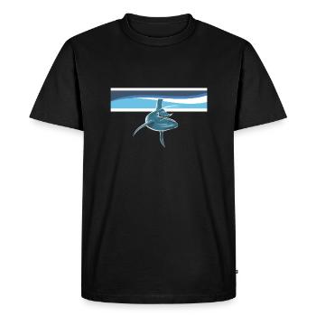 Baleine à bosse - T-shirt Premium bio Homme - noir - Devant - Nico (187cm)