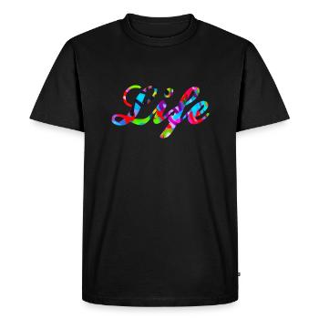 ArtsWear Life - T-shirt Premium bio Homme - noir - Devant - Nico (187cm)