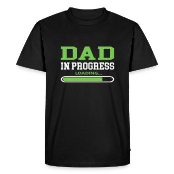 Papa en progrès Dictons Dicton cool - T-shirt Premium bio Homme - noir - Devant - Nico (187cm)