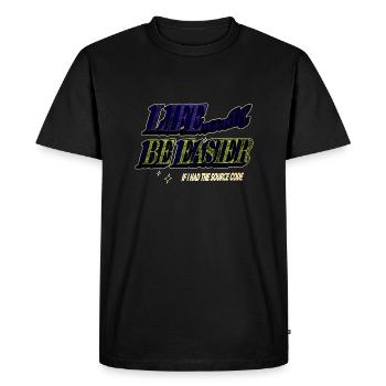 Profession Informatique - T-shirt Premium bio Homme - noir - Devant - Nico (187cm)