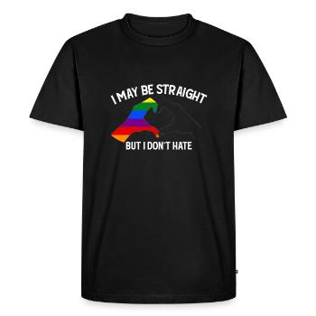 Je suis peut-être hétéro, mais je ne déteste pas soutenir les LGBT - T-shirt Premium bio Homme - noir - Devant - Nico (187cm)
