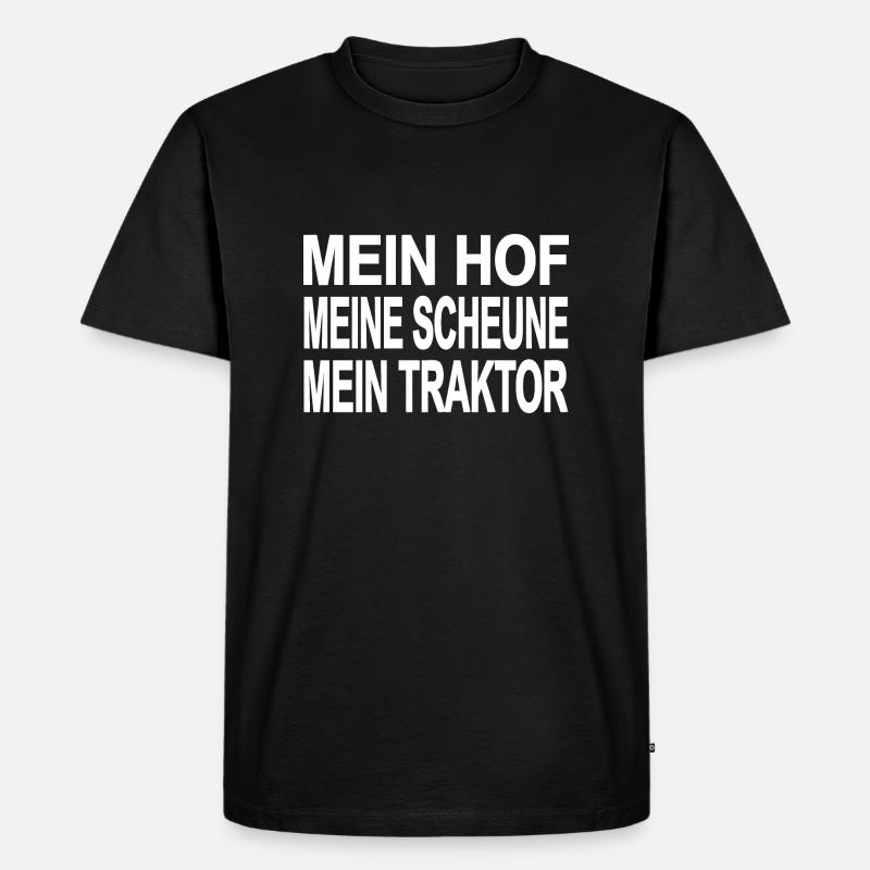 Traktor - Männer Premium Bio T-Shirt - Schwarz