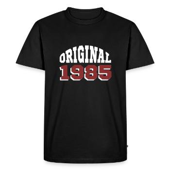 Original 1985 - Männer Premium Bio T-Shirt - Schwarz - Vorne - Nico (187cm)