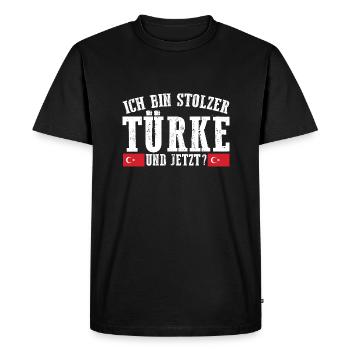 Turks Turkish Turkey - Men's Premium Organic T-Shirt - black - Front - Nico (187cm)