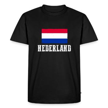 Pays-Bas Pays-Bas - T-shirt Premium bio Homme - noir - Devant - Nico (187cm)