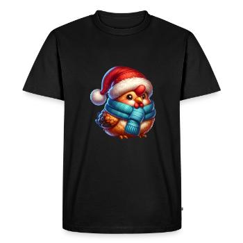 Christmas Chicken Sweet Christmas Hat - Men's Premium Organic T-Shirt - black - Front - Nico (187cm)