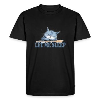Cool Cat - Laissez-moi dormir - T-shirt Premium bio Homme - noir - Devant - Nico (187cm)