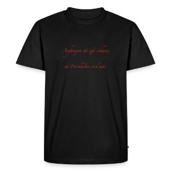 C’est difficile de commencer - T-shirt Premium bio Homme - noir - Devant - Nico (187cm)