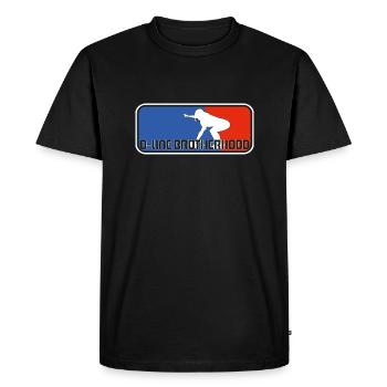 Confrérie d’Oline - T-shirt Premium bio Homme - noir - Devant - Nico (187cm)
