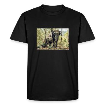l'éléphant - T-shirt Premium bio Homme - noir - Devant - Nico (187cm)