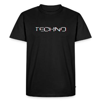 TECHNO DJ EDM Music Acid House Rave Music Festival - Men's Premium Organic T-Shirt - black - Front - Nico (187cm)