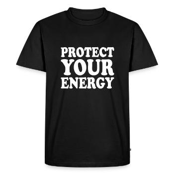 Protect your energy - T-shirt Premium bio Homme - noir - Devant - Nico (187cm)