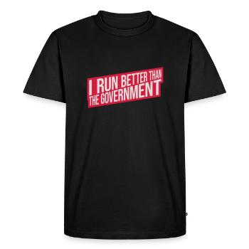 mieux fonctionner que le gouvernement - T-shirt Premium bio Homme - noir - Devant - Nico (187cm)