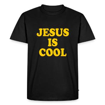 Jesus is cool - T-shirt Premium bio Homme - noir - Devant - Nico (187cm)