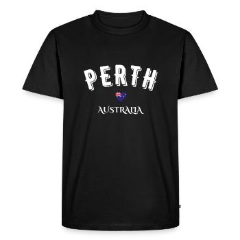 Perth australia - T-shirt Premium bio Homme - noir - Devant - Nico (187cm)