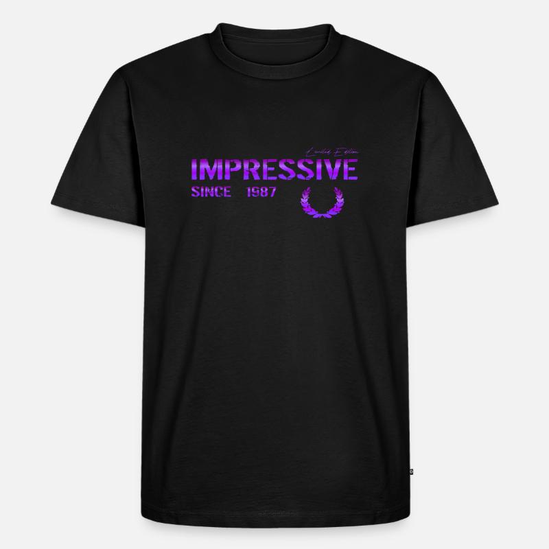 Impressive since 1987 - Männer Premium Bio T-Shirt - Schwarz