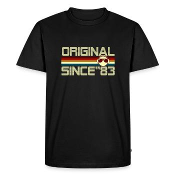 Since 83 - T-shirt Premium bio Homme - noir - Devant - Nico (187cm)