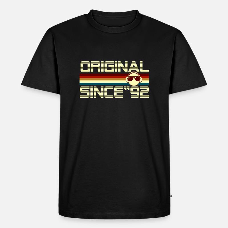 Seit 92 - Männer Premium Bio T-Shirt - Schwarz