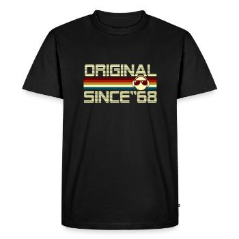 Since 68 - Men's Premium Organic T-Shirt - black - Front - Nico (187cm)