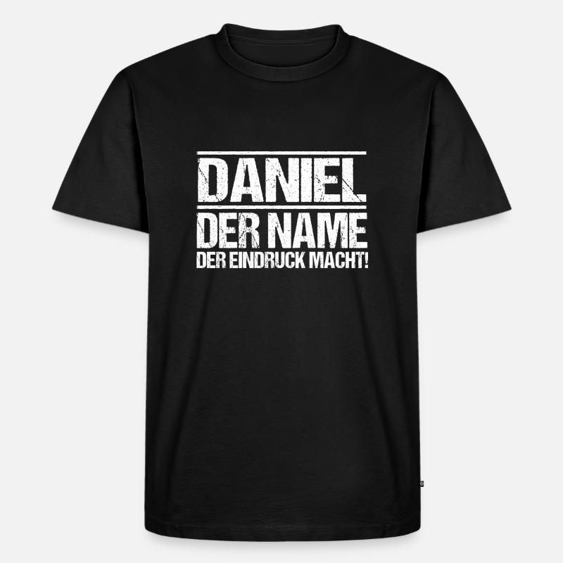 Vorname Daniel - Männer Premium Bio T-Shirt - Schwarz