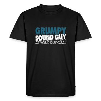 Un ingénieur du son à votre disposition pour les ingénieurs du son - T-shirt Premium bio Homme - noir - Devant - Nico (187cm)