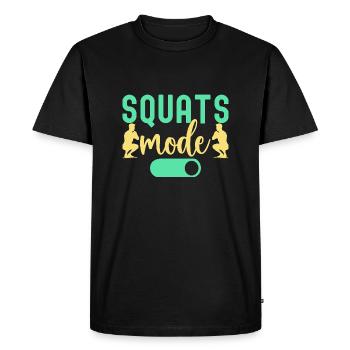 Fitness Fanatics Squats Mode On Calisthenics Gym - Men's Premium Organic T-Shirt - black - Front - Nico (187cm)
